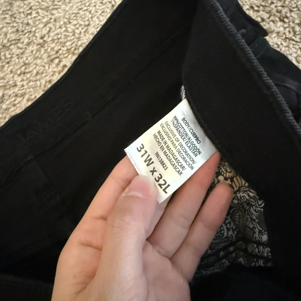 Cody James Mens Black Straight Leg Denim Jeans Size 31x32‎